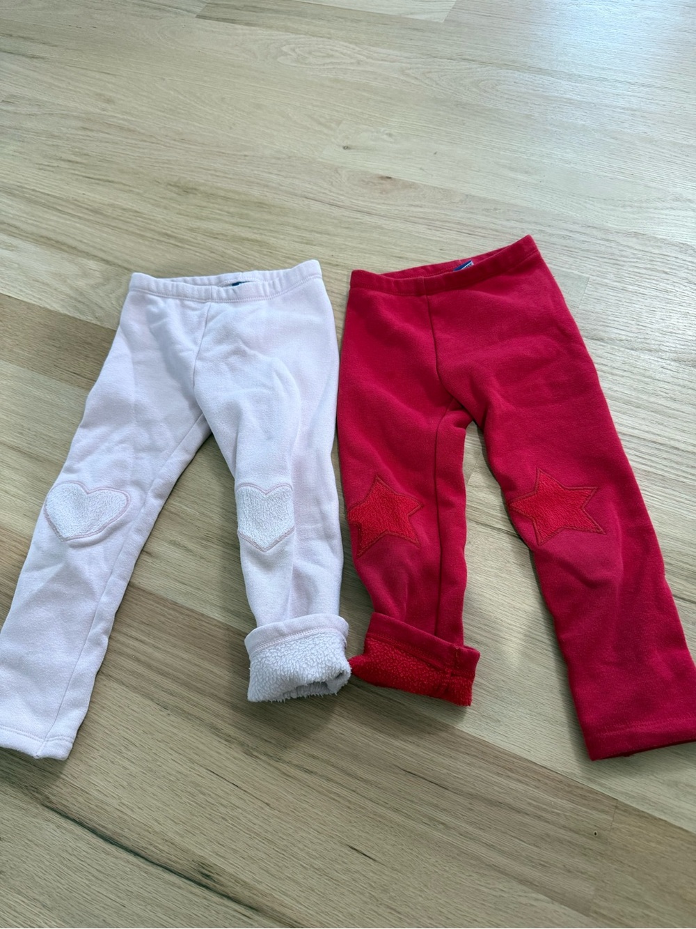 Kids Old Navy Fleece Leggings Set - Pink & Red size 4T
